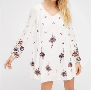 knee length dresses for ladies Free People Free-est Bliss Beauty Mini Dress – White Chocolate Couture